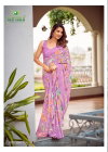 Taranika By Sanskar Tex Prints Sartin Chiffon Casual Saree Wholesale Suppliers In Mumbai